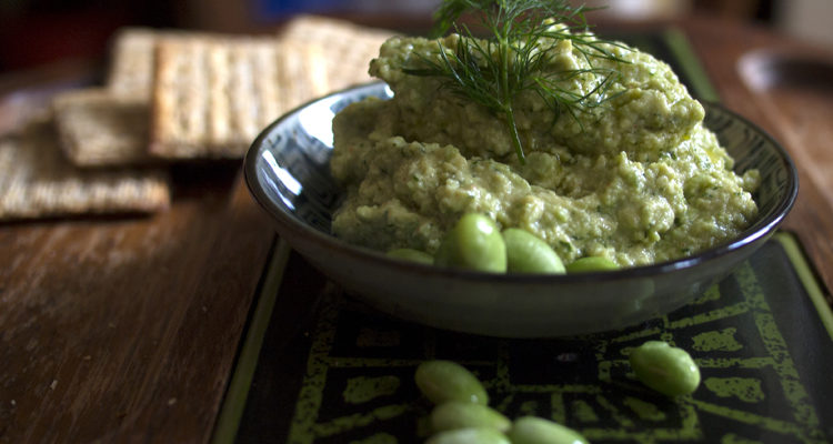 Tartinade d’edamames à la ciboulette