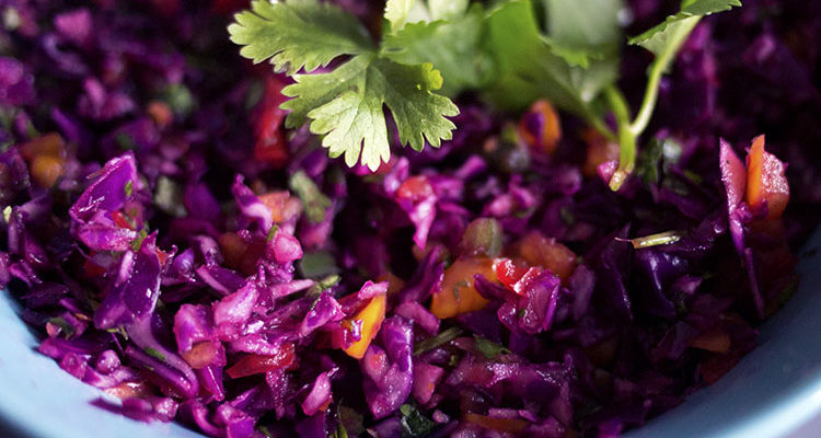 Salade de chou rouge à la lime