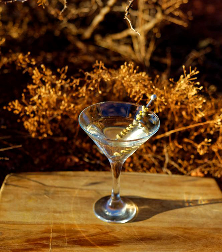 Le martini trouble ou « Dirty Martini » aux câpres