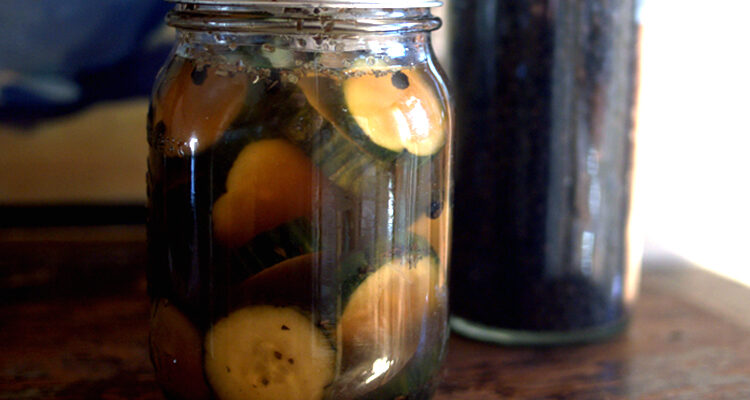 Concombres marinés aux framboises + variante à l’aneth